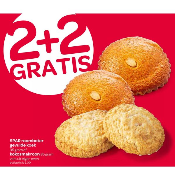 SPAR roomboter gevulde koek of kokosmakroon