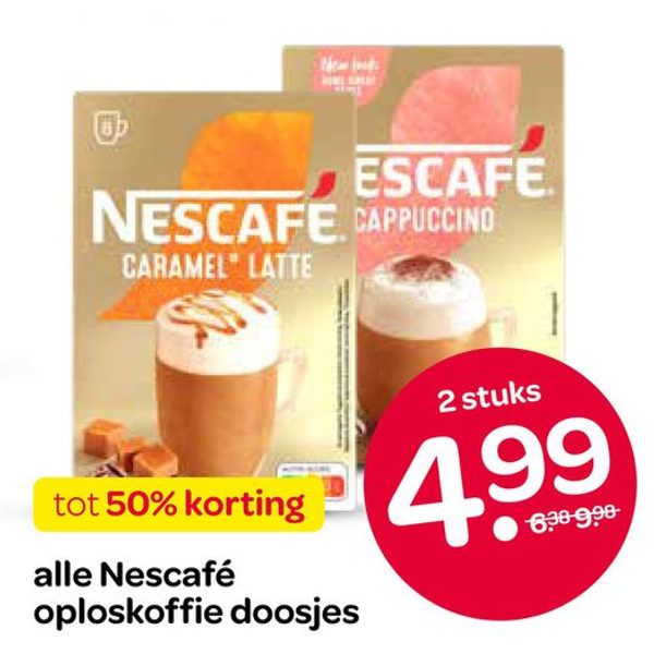 alle Nescafé oploskoffie doosjes
