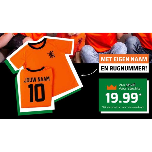 Gepersonaliseerd oranje shirt
