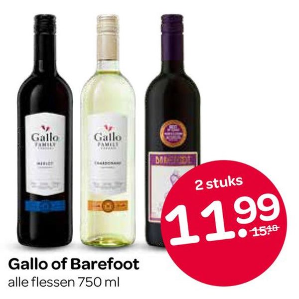 Gallo of Barefoot flessen