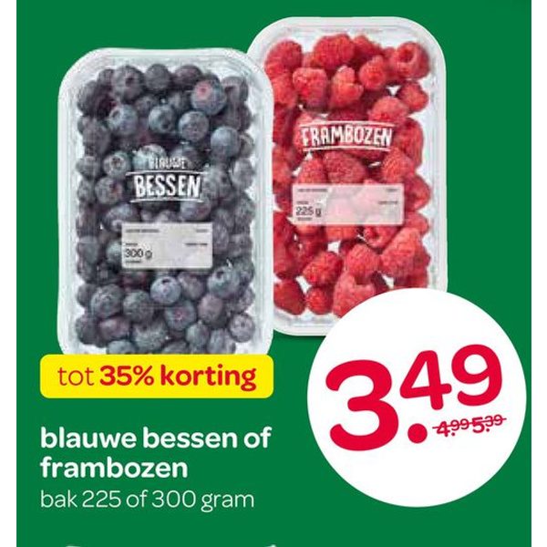 blauwe bessen of frambozen