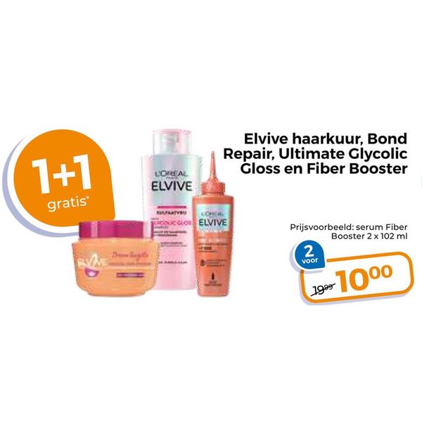 Elvive haarkuur, Bond Repair, Ultimate Glycolic Gloss en Fiber Booster