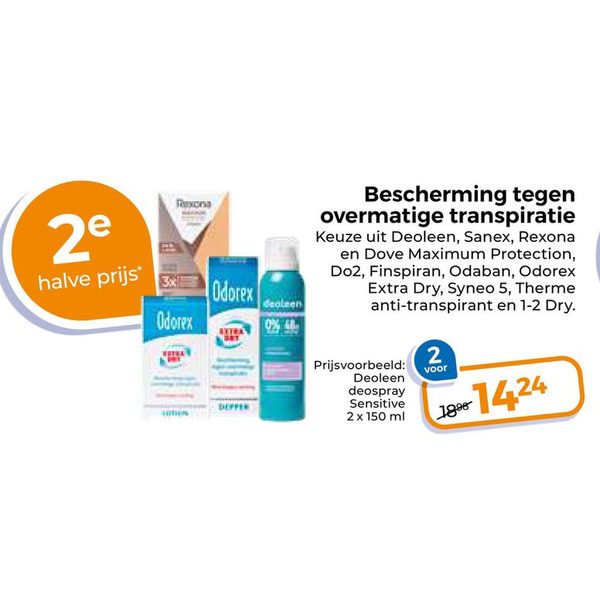 Bescherming tegen overmatige transpiratie
