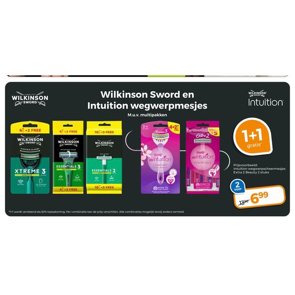 Wilkinson Sword en Intuition wegwerpmesjes