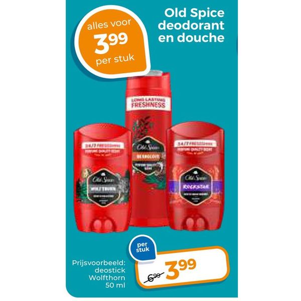 Old Spice deodorant en douche