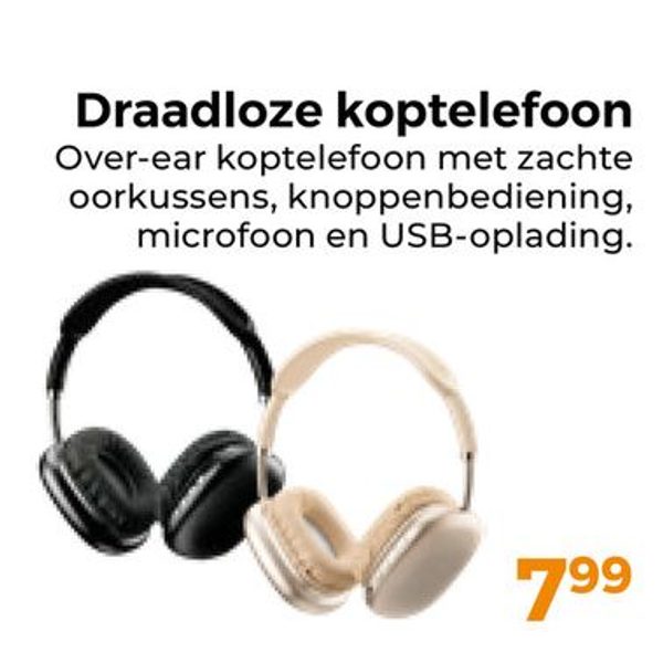 Draadloze over-ear koptelefoon
