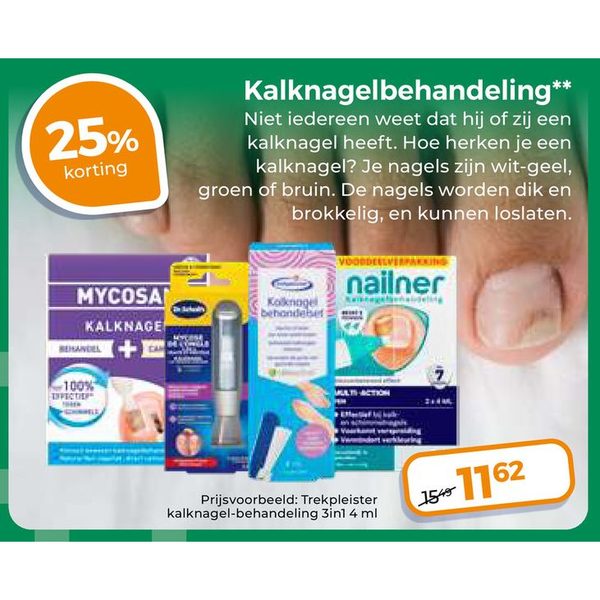 Trekpleister kalknagel-behandeling 3in1