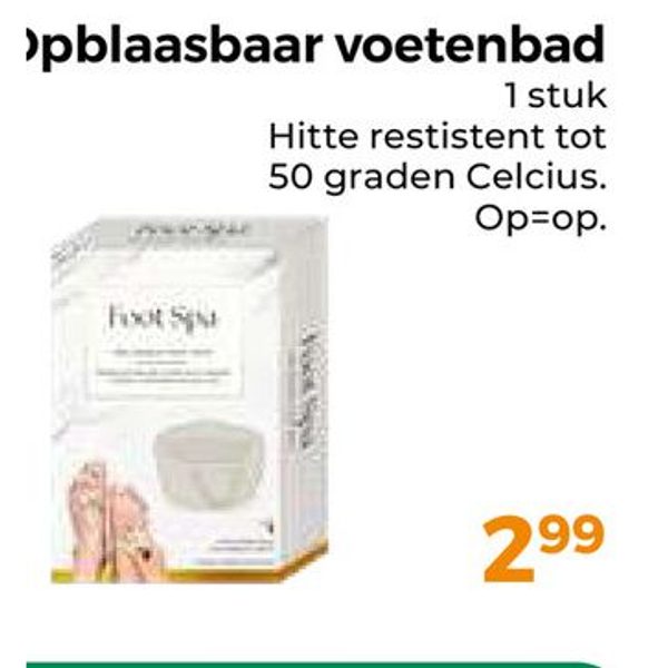 Opblaasbaar voetenbad