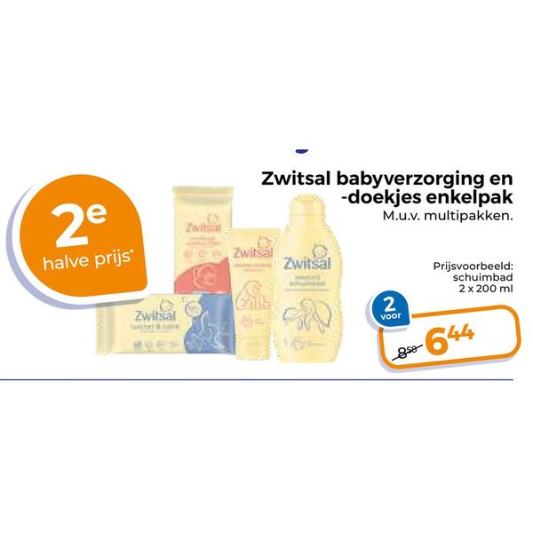 Zwitsal babyverzorging en -doekjes enkelpak