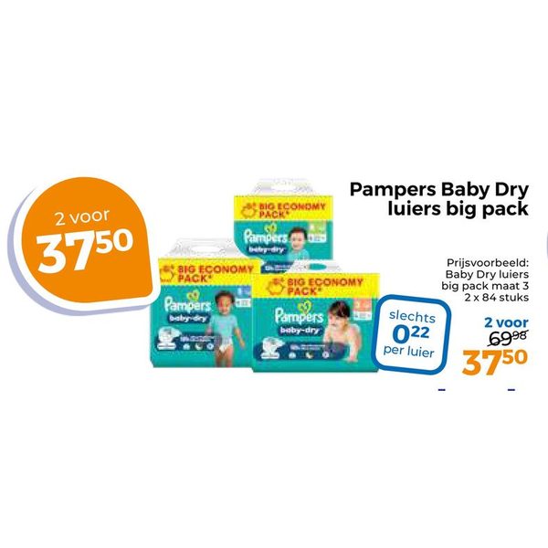 Pampers Baby Dry luiers big pack