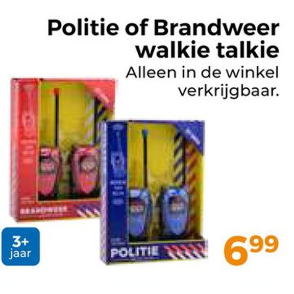 Politie of Brandweer walkie talkie