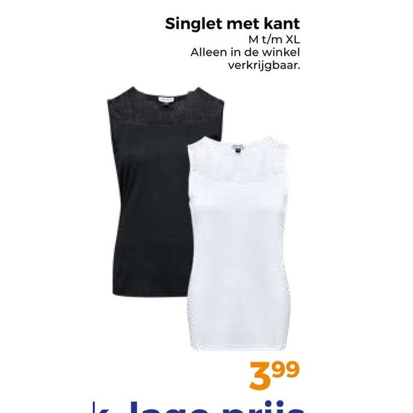 Singlet met kant