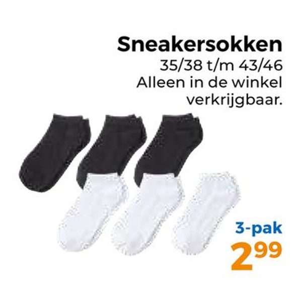 Sneakersokken 3-pak