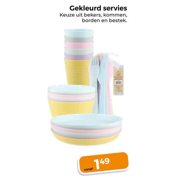 Gekleurd servies