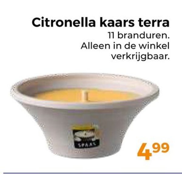 Citronella kaars terra