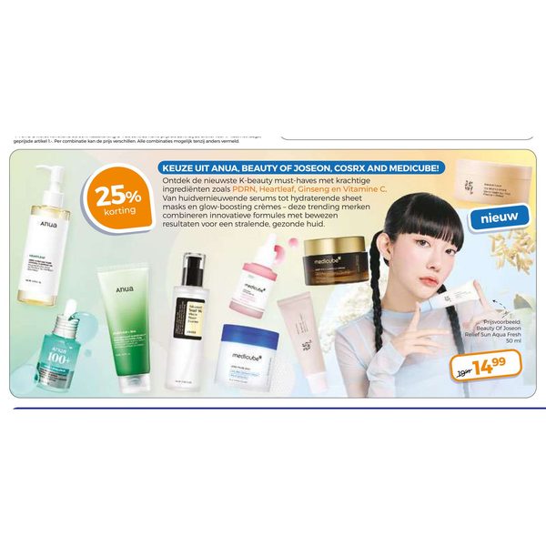 Keuze uit Anua, Beauty Of Joseon, etc.