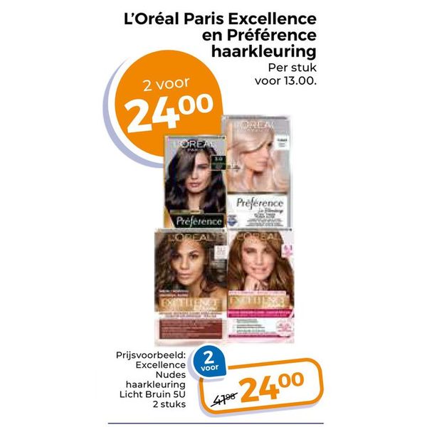 L'Oréal Paris Excellence en Préférence haarkleuring