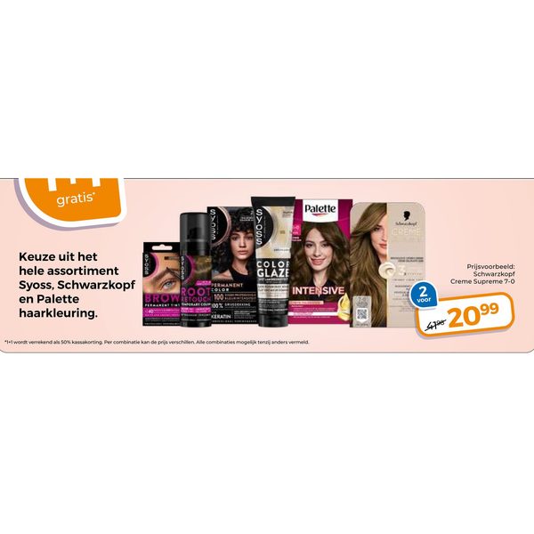 Syoss, Schwarzkopf en Palette haarkleuring