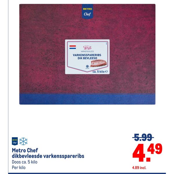 Metro Chef dikbevleesde varkensspareribs
