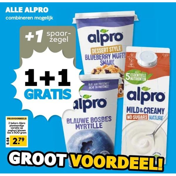 Alpro plantaardige variatie op yoghurt