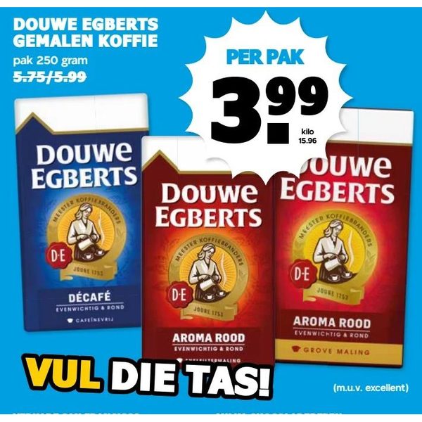 DOUWE EGBERTS GEMALEN KOFFIE