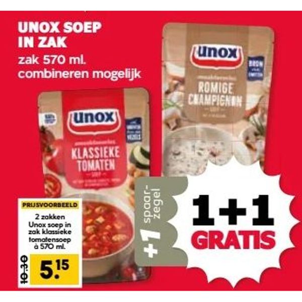 UNOX SOEP IN ZAK