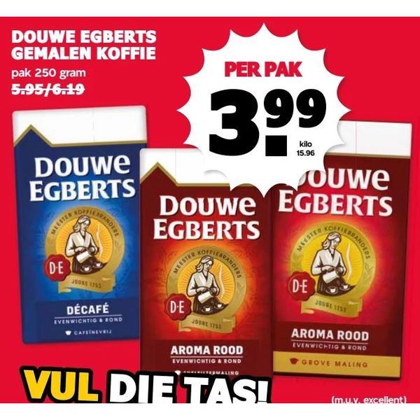 DOUWE EGBERTS GEMALEN KOFFIE