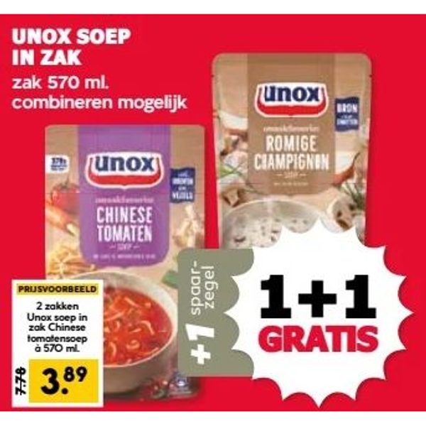 UNOX SOEP IN ZAK