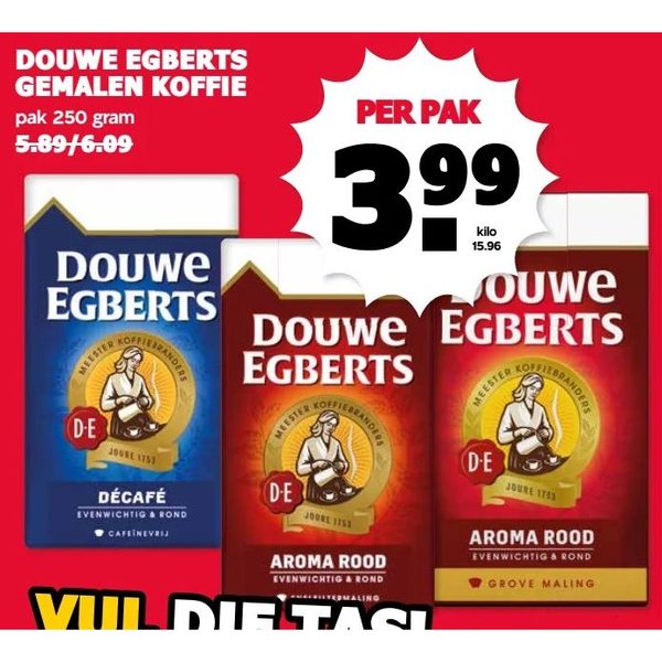 DOUWE EGBERTS GEMALEN KOFFIE