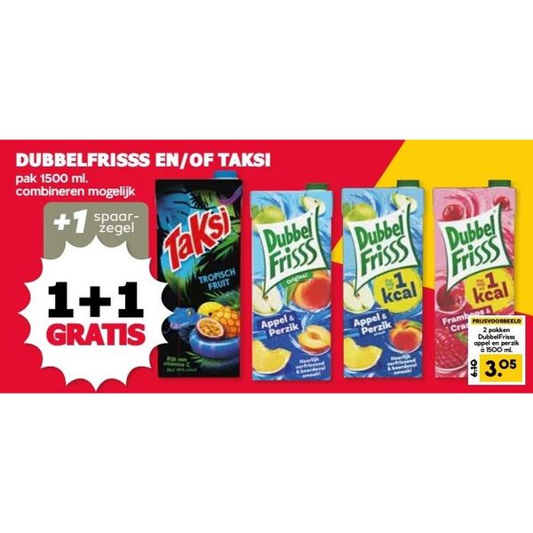DUBBELFRISSS EN/OF TAKSI