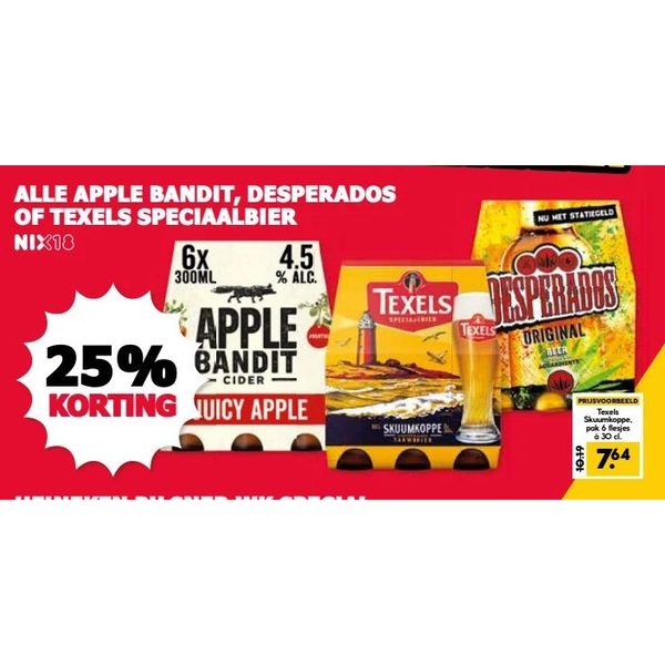 Apple Bandit, Desperados of Texels speciaalbier pakken/flessen