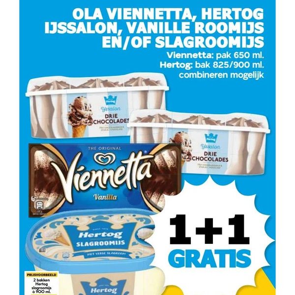 Ola Viennetta, Hertog ijssalon of roomijs