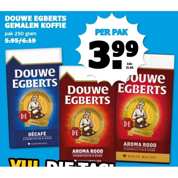 DOUWE EGBERTS GEMALEN KOFFIE
