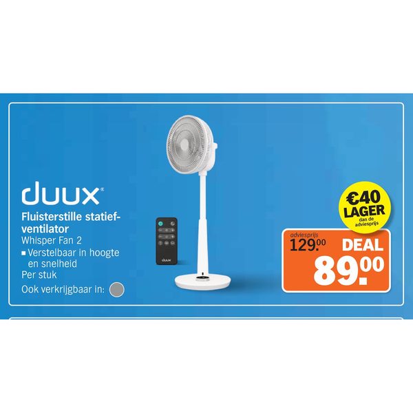 duux Fluisterstille statief-ventilator Whisper Fan 2