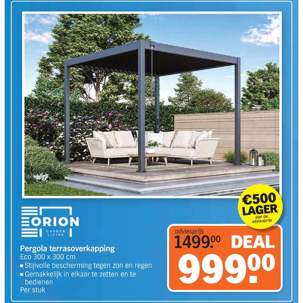 Pergola terrasoverkapping Eco