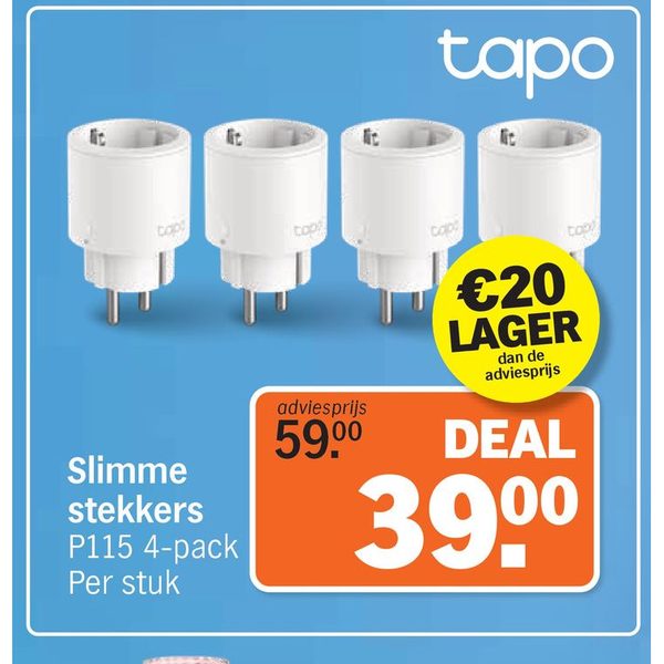 Slimme stekkers P115 4-pack