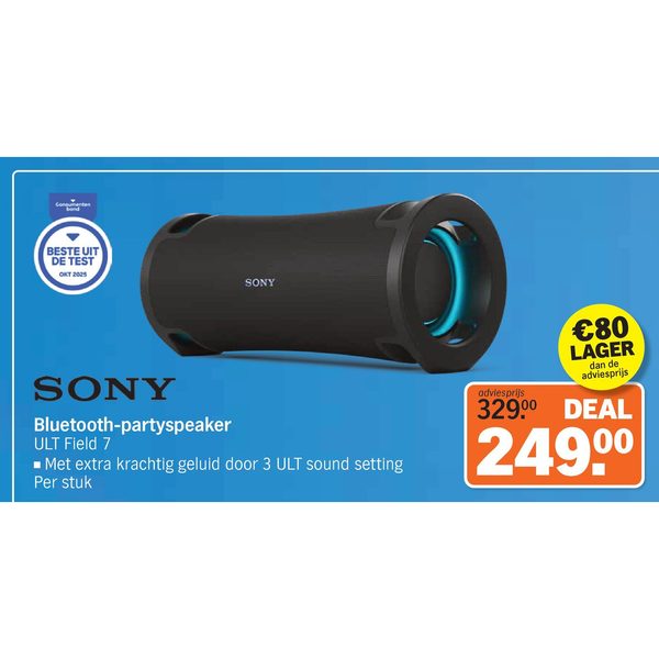 Sony Bluetooth-partyspeaker ULT Field 7