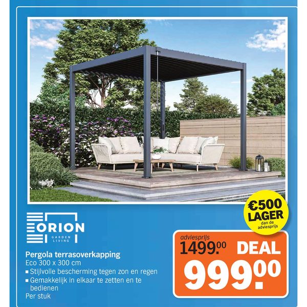 Pergola terrasoverkapping Eco