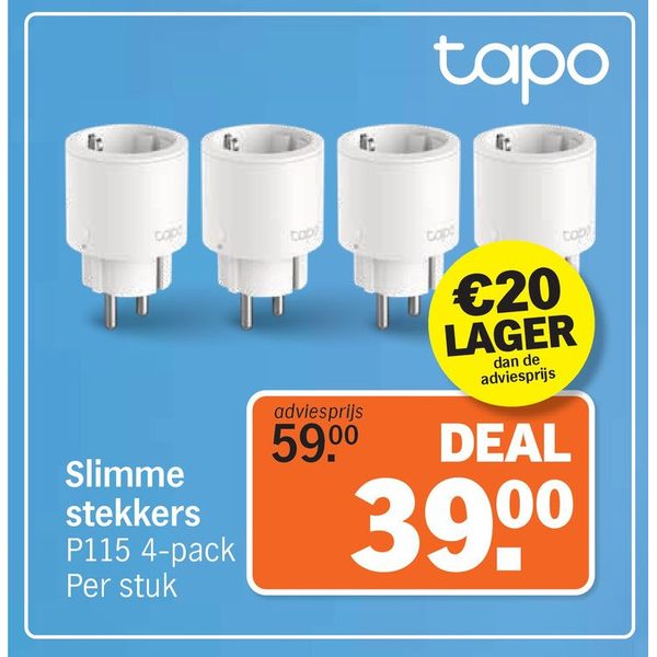 Slimme stekkers P115 4-pack