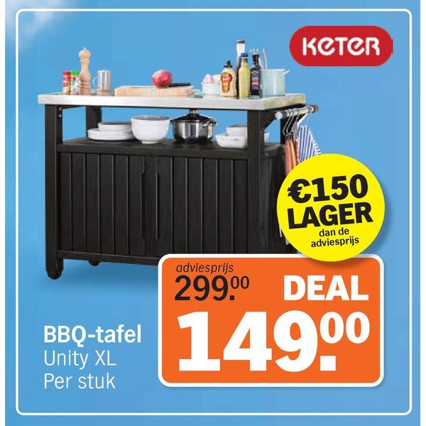 BBQ-tafel Unity XL
