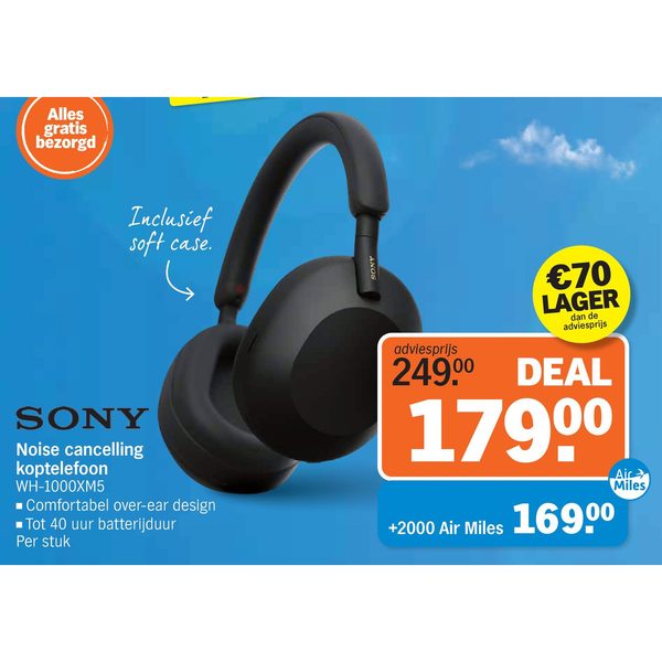 Noise cancelling koptelefoon WH-1000XM5