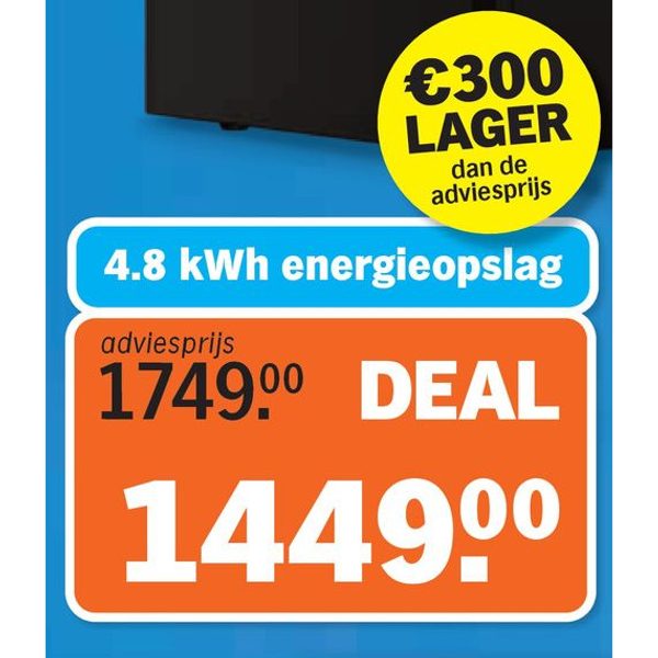 Plug-in thuisbatterij 4.8 kWh