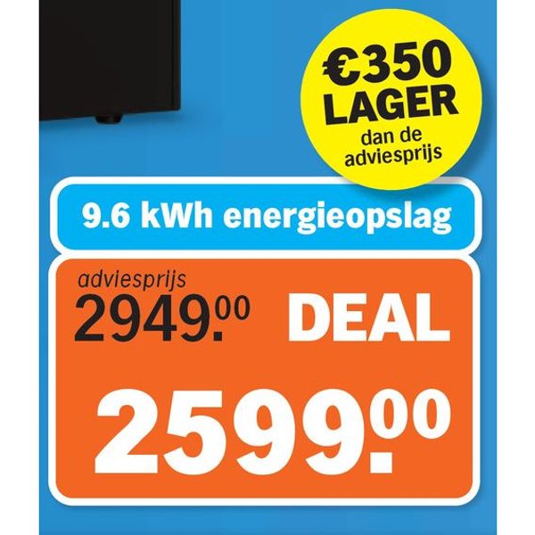 Plug-in thuisbatterij 9.6 kWh