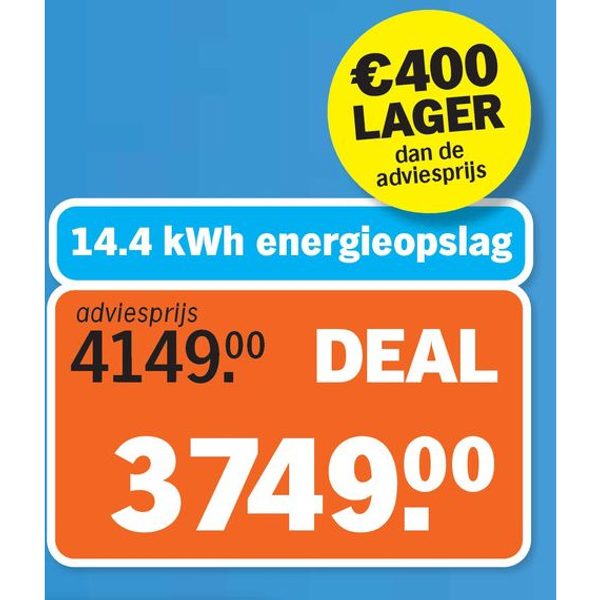Plug-in thuisbatterij 14.4 kWh