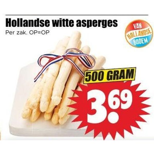 Hollandse witte asperges