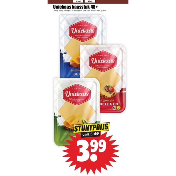 Uniekaas kaasstuk 48+