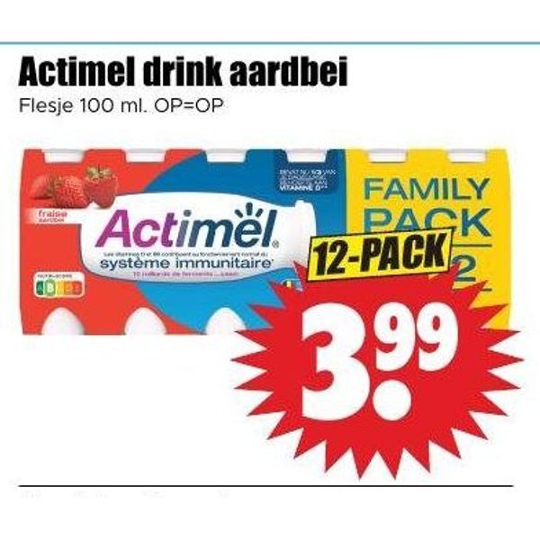Actimel drink aardbei