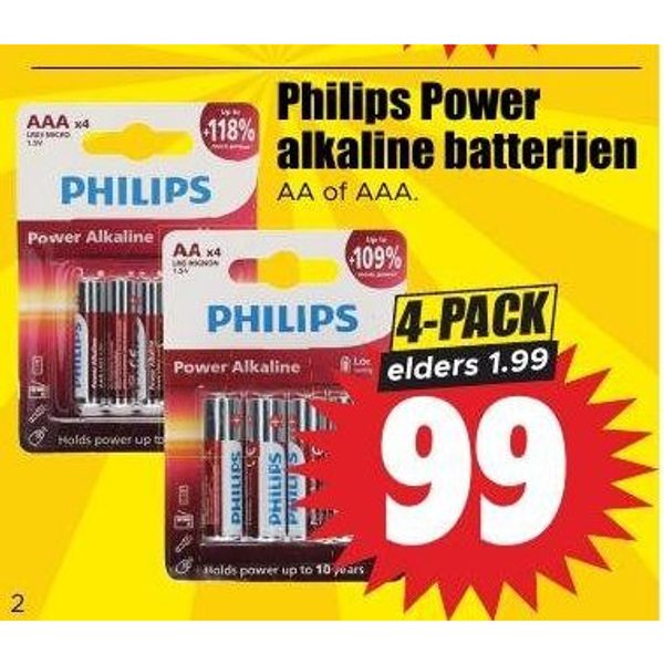 Philips Power alkaline batterijen