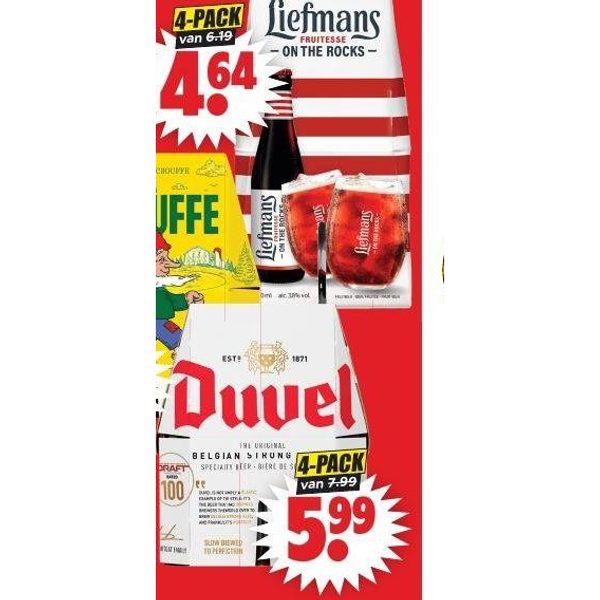 Liefmans Fruitesse, Duvel of La Chouffe blond