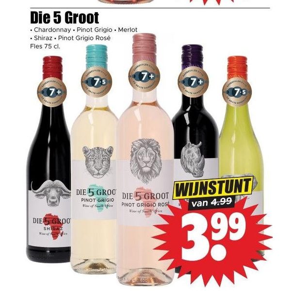 Die 5 Groot Fles 75 cl.
